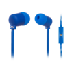 Στερεοφωνικά ακουστικά με μικρόφωνο (ψείρες), με βύσμα jack 3.5mm, σε μπλε χρώμα.