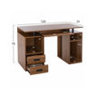 ΓΡΑΦΕΙΟ ΜΕΛΑΜΙΝΗΣ STATUS HM2026.03 WALNUT 120X55X76