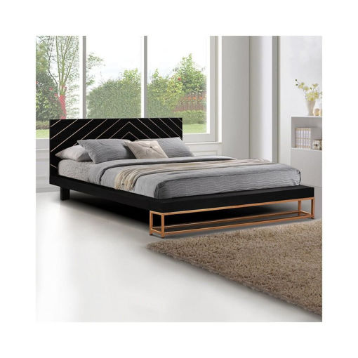 ΚΡΕΒΑΤΙ SHERRI HM8358 ΑΠΟ ΜΑΣΙΦ ΞΥΛΟ MANGO ΜΕ ΜΕΤΑΛΛΙΚΑ ΠΟΔΙΑ