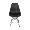 ART Καρέκλα Τραπεζαρίας Μέταλλο Βαφή Μαύρο - PP Μαύρο 46x55x82cm