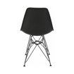 ART Καρέκλα Τραπεζαρίας Μέταλλο Βαφή Μαύρο - PP Μαύρο 46x55x82cm