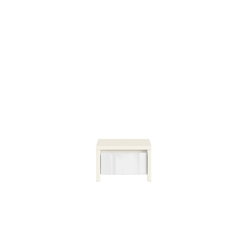 KASPIAN Κομοδίνο white white gloss 51x40,5x Y 33,5
