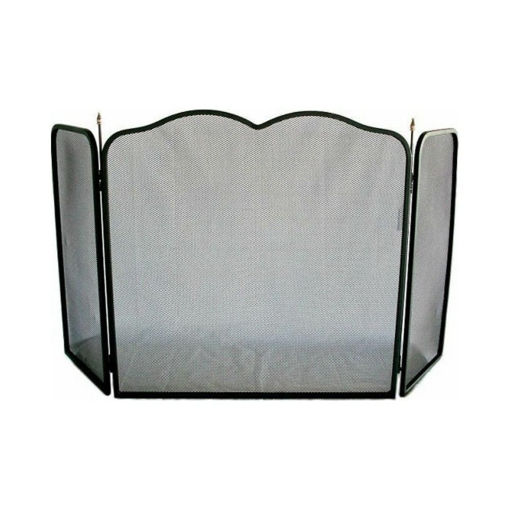 Μεταλλικό Προστατευτικό Τζακιού 56x25x55cm Μαύρο