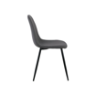 CELINA Καρέκλα Μέταλλο Βαφή Μαύρο - Pvc Γκρι 45x54x85cm