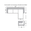 MONTREAL Καναπές - Κρεβάτι Γωνία Αναστρέψιμη με Χώρο Αποθήκευσης - Ύφασμα Μπεζ 223x146x80x83cm Bed:115x194x43