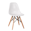 Καρέκλα COLT Λευκό PP/Ξύλο 46x52x82cm