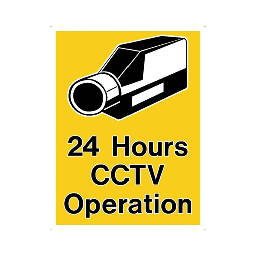 ΠΙΝΑΚΙΔΑ ΑΥΤ.24 HOURS CCTV OPERATION 100Χ150ΜΜ