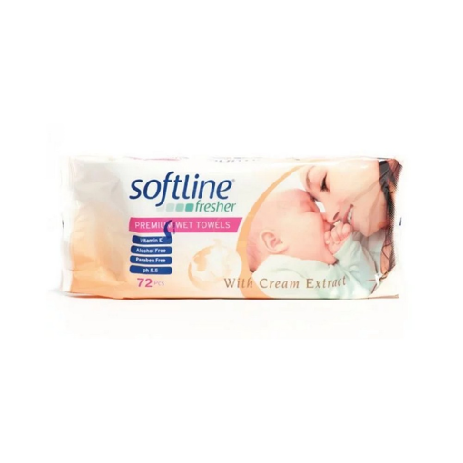 SOFTLINE WET TOWELS 72s WITH CREAM