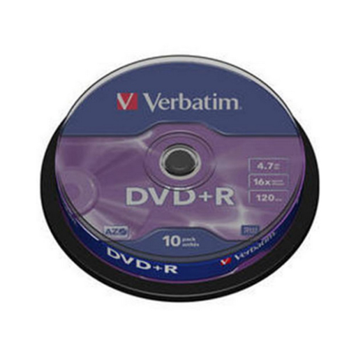 VERBATIM DVD+R 10 TUB 16X 4.7GB