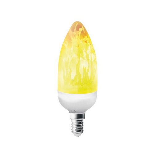 Λάμπα LED flame E14 C37 ισχύος 3W 100-240V 1500K θερμό λευκό φως