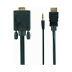 CABLEXPERT HDMI TO VGA AND AUDIO ADAPTER CABLE SINGLE PORT 1,8M BLACK