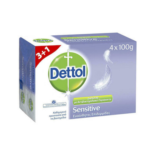 DETTOL σαπούνι 100gr 3+1δώρο(EΛ) ευαίσθητα