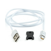 CABLEXPERT MAGNETIC USB LIGHTNING MALE CABLE 1M BLISTER SILVER