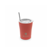 Coffee Mug Ποτήρι Θερμός με Καλαμάκι Fusion Coral 350ml