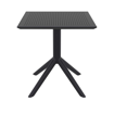 Τραπέζι Πολυπροπυλενίου Sky Black 70X70X74εκ.