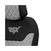 Ημικαλύμματα Μπροστινών Καθισμάτων Otom RSX Sport Ύφασμα Κεντητό Καπιτονέ Γκρι Με Μαύρη Ραφή RSXL-103 2 Τεμάχια