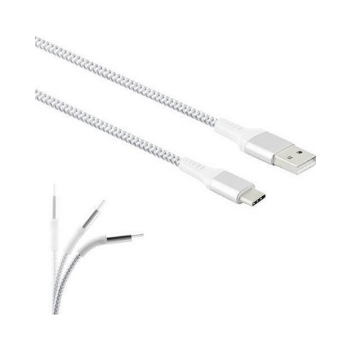 LAMTECH TYPE-C V2,0 HIGH QUALITY UNBREAKABLE CABLE SILVER