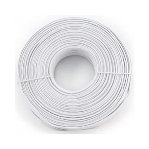 CABLEXPERT FLAT TELEPHONE CABLE STRANDED WIRE 100m WHITE 4 WIRES