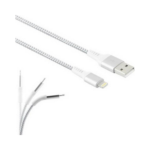 LAMTECH LIGHNING TO USB HIGH QUALITY UNBREAKABLE CABLE SILVER
