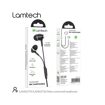 LAMTECH FASHIONABLE 3,5MM EARPHONES WITH MIC BLACK