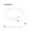 LAMTECH FASHIONABLE 3,5MM EARPHONES WITH MIC WHITE