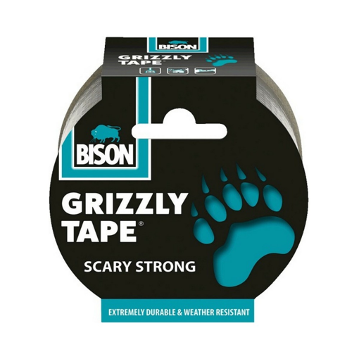 Bison Grizzly Tape Πανίσχυρη Επισκευαστική Ταινία Γκρι 10 Μέτρα Αδιάβροχη