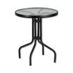 Τραπέζι Μεταλλικό Στρόγγυλο Μαύρο Σκελετό 60X72 εκ. (TAB-60BL)