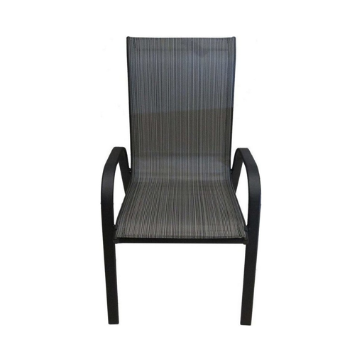 Καρέκλα Εξωτερικού Χώρου Μεταλλική CH-ZS6420BL-MBL Μαύρη 54x73x95εκ.
