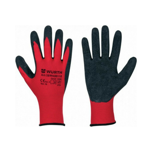 Wurth Multifit Γάντια Εργασίας Latex Κόκκινα