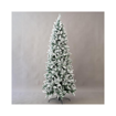Δέντρο Πράσινο Χιονισμένο Slim 180cm με Μεταλλική Βάση