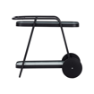 ENVY TROLLEY ΜΑΥΡΟ ΜΕΤΑΛΛΙΚΟ-ΓΥΑΛΙ ΜΑΥΡΟ 73X43X70ΕΚ.