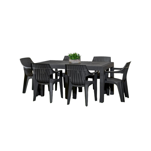 ΤΡΑΠΕΖΑΚΙ RATTAN RATO PP 160Χ80Χ75 ΓΚΡΙ
