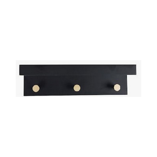 Κρεμάστρα 3 Θέσεων Μαύρη από MDF 35.5x12x11cm