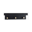 Κρεμάστρα 3 Θέσεων Μαύρη από MDF 35.5x12x11cm