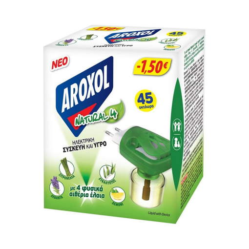Aroxol Natural 4 Συσκευή με Υγρό για Κουνούπια