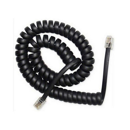CABLEXPERT TELEPHONE HANDSET SPIRAL CORD RJ10 (4P4C) 2m BLACK