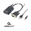 CABLEXPERT VGA TO HDMI ADAPTER CABLE 0,15M BLACK