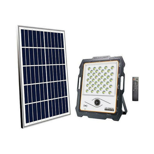 ΠΡΟΒΟΛΕΑΣ LED 100W SMD ΗΛΙΑΚΟΣ ΜΕ ΚΑΜΕΡΑ DC5V 6500K IP65 ΜΑΥΡΟΣ PLUS