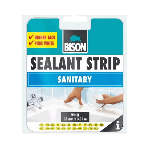 SEALANT STRIP ΜΠΑΝΙΟΥ 38ΜΜΧ3,35Μ ΛΕΥΚΗ