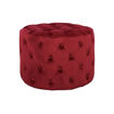 ΣΚΑΜΠΟ KASSIE ΚΟΚΚΙΝΟ ΒΕΛΟΥΔΟ ΤΥΠΟΥ CHESTERFIELD HM8406.06 Φ60X43Υ εκ.