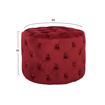 ΣΚΑΜΠΟ KASSIE ΚΟΚΚΙΝΟ ΒΕΛΟΥΔΟ ΤΥΠΟΥ CHESTERFIELD HM8406.06 Φ60X43Υ εκ.