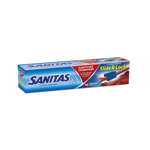 SANITAS FOOD BAGS SLIDE & LOCK LARGE