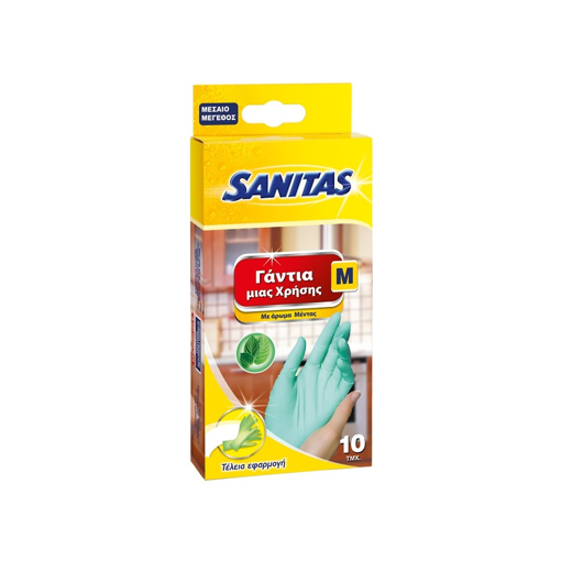 SANITAS ΓΑΝΤΙΑ ΜΙΑΣ ΧΡΗΣΗΣ ΜΕΝΤΑ-MEDIUM