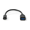 Καλώδιο OTG, USB 3.2 Gen 1x1 Type-C αρσ. - USB Α θηλ., 0.20m.