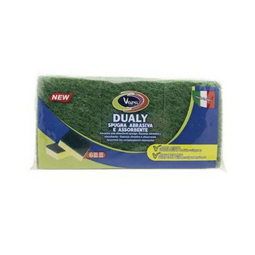 VAPA SPUGNA ABRASIVA E ASS. X 6 DUALY