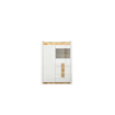 Βιτρίνα Alameda white gloss-westminster oak-white gloss Μ102 X Π41 X Y141