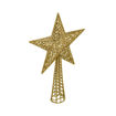GLITTER STAR TREE TOP 38CM GOL