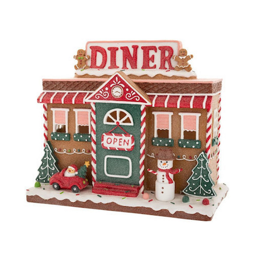 ΦΩΤΙΖΟΜΕΝΟ ΠΟΛΥΡΕΖΙΝ GINGERBREAD ΕΣΤΙΑΤΟΡΙΟ 30Χ15Χ26ΕΚ