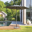 (P) ΟΜΠΡΕΛΑ ΓΚΡΙ Nadia slate straight tilting parasol 2.7 m