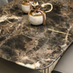 ST022 ΤΡΑΠΕΖΑΡΙΑ 180Χ90Χ75 9612-8Double-sided paste thick marble stainless steel hardware foot
